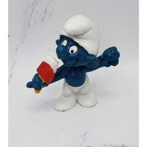 POPSICLE SMURF - 20053 - SMURFS VINTAGE SCHLEICH PEYO 2" PVC FIGURE